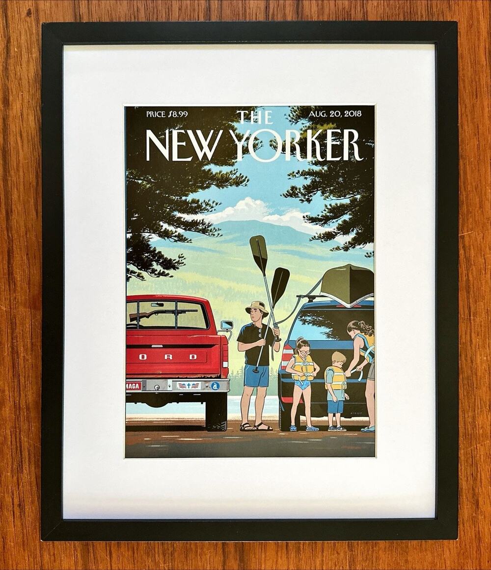 Framed 2018 The New Yorker Aug 20 Magazine R Kikuo Johnson Safe Travels